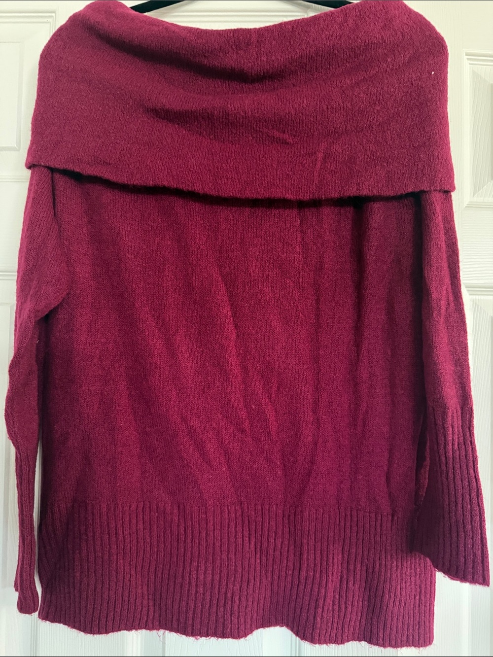 EXPRESS Women Off-Shoulder Knit Sweater - Berry